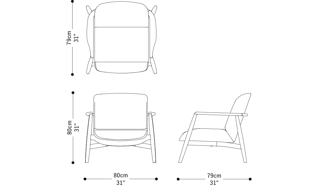 Image of the main dimensions of the product